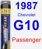 Passenger Wiper Blade for 1987 Chevrolet G10 - Assurance