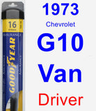 Driver Wiper Blade for 1973 Chevrolet G10 Van - Assurance