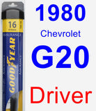 Driver Wiper Blade for 1980 Chevrolet G20 - Assurance