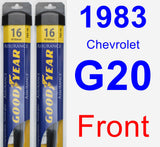 Front Wiper Blade Pack for 1983 Chevrolet G20 - Assurance