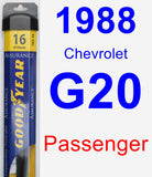 Passenger Wiper Blade for 1988 Chevrolet G20 - Assurance