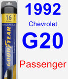 Passenger Wiper Blade for 1992 Chevrolet G20 - Assurance