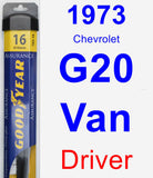 Driver Wiper Blade for 1973 Chevrolet G20 Van - Assurance