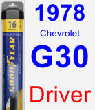 Driver Wiper Blade for 1978 Chevrolet G30 - Assurance