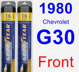 Front Wiper Blade Pack for 1980 Chevrolet G30 - Assurance