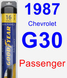 Passenger Wiper Blade for 1987 Chevrolet G30 - Assurance