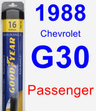 Passenger Wiper Blade for 1988 Chevrolet G30 - Assurance