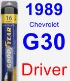 Driver Wiper Blade for 1989 Chevrolet G30 - Assurance