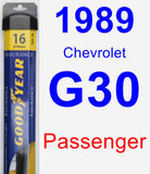 Passenger Wiper Blade for 1989 Chevrolet G30 - Assurance