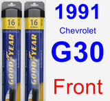 Front Wiper Blade Pack for 1991 Chevrolet G30 - Assurance
