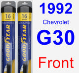 Front Wiper Blade Pack for 1992 Chevrolet G30 - Assurance