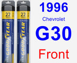 Front Wiper Blade Pack for 1996 Chevrolet G30 - Assurance