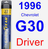 Driver Wiper Blade for 1996 Chevrolet G30 - Assurance