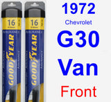 Front Wiper Blade Pack for 1972 Chevrolet G30 Van - Assurance