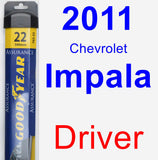 Driver Wiper Blade for 2011 Chevrolet Impala - Assurance