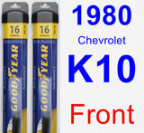Front Wiper Blade Pack for 1980 Chevrolet K10 - Assurance