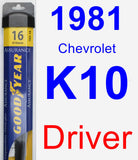 Driver Wiper Blade for 1981 Chevrolet K10 - Assurance