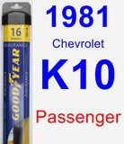 Passenger Wiper Blade for 1981 Chevrolet K10 - Assurance