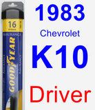 Driver Wiper Blade for 1983 Chevrolet K10 - Assurance