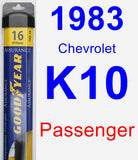 Passenger Wiper Blade for 1983 Chevrolet K10 - Assurance