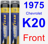 Front Wiper Blade Pack for 1975 Chevrolet K20 - Assurance