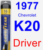 Driver Wiper Blade for 1977 Chevrolet K20 - Assurance