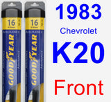 Front Wiper Blade Pack for 1983 Chevrolet K20 - Assurance