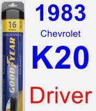 Driver Wiper Blade for 1983 Chevrolet K20 - Assurance