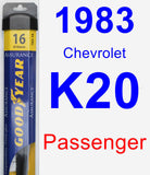 Passenger Wiper Blade for 1983 Chevrolet K20 - Assurance