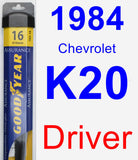 Driver Wiper Blade for 1984 Chevrolet K20 - Assurance