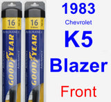 Front Wiper Blade Pack for 1983 Chevrolet K5 Blazer - Assurance