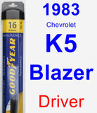 Driver Wiper Blade for 1983 Chevrolet K5 Blazer - Assurance