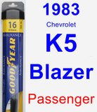 Passenger Wiper Blade for 1983 Chevrolet K5 Blazer - Assurance