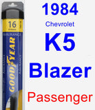 Passenger Wiper Blade for 1984 Chevrolet K5 Blazer - Assurance