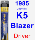 Driver Wiper Blade for 1985 Chevrolet K5 Blazer - Assurance