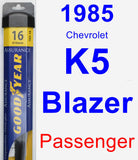 Passenger Wiper Blade for 1985 Chevrolet K5 Blazer - Assurance