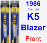 Front Wiper Blade Pack for 1986 Chevrolet K5 Blazer - Assurance