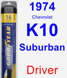 Driver Wiper Blade for 1974 Chevrolet K10 Suburban - Assurance