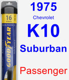 Passenger Wiper Blade for 1975 Chevrolet K10 Suburban - Assurance