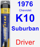 Driver Wiper Blade for 1976 Chevrolet K10 Suburban - Assurance