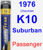 Passenger Wiper Blade for 1976 Chevrolet K10 Suburban - Assurance