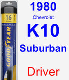 Driver Wiper Blade for 1980 Chevrolet K10 Suburban - Assurance