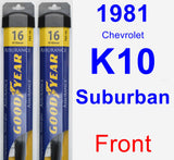 Front Wiper Blade Pack for 1981 Chevrolet K10 Suburban - Assurance