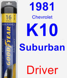 Driver Wiper Blade for 1981 Chevrolet K10 Suburban - Assurance