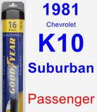 Passenger Wiper Blade for 1981 Chevrolet K10 Suburban - Assurance