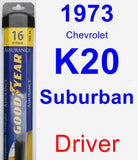 Driver Wiper Blade for 1973 Chevrolet K20 Suburban - Assurance