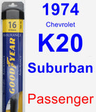 Passenger Wiper Blade for 1974 Chevrolet K20 Suburban - Assurance