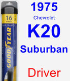 Driver Wiper Blade for 1975 Chevrolet K20 Suburban - Assurance