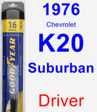 Driver Wiper Blade for 1976 Chevrolet K20 Suburban - Assurance