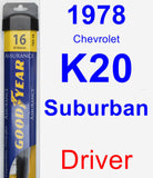Driver Wiper Blade for 1978 Chevrolet K20 Suburban - Assurance